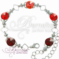 MARSEL браслет light siam / padparadcha / siam 5550-1476-7266