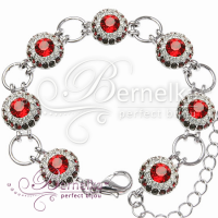 TARA браслет 	 light siam /crystal / siam 5550-0076-7136